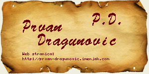 Prvan Dragunović vizit kartica